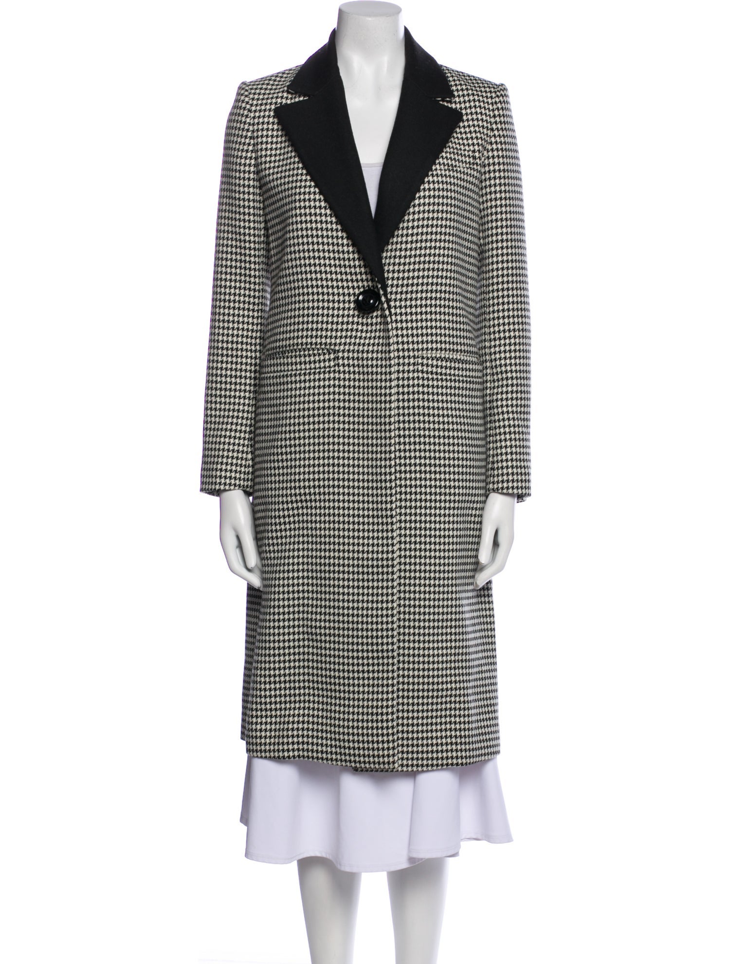 Alice + Olivia Houndstooth Print Coat